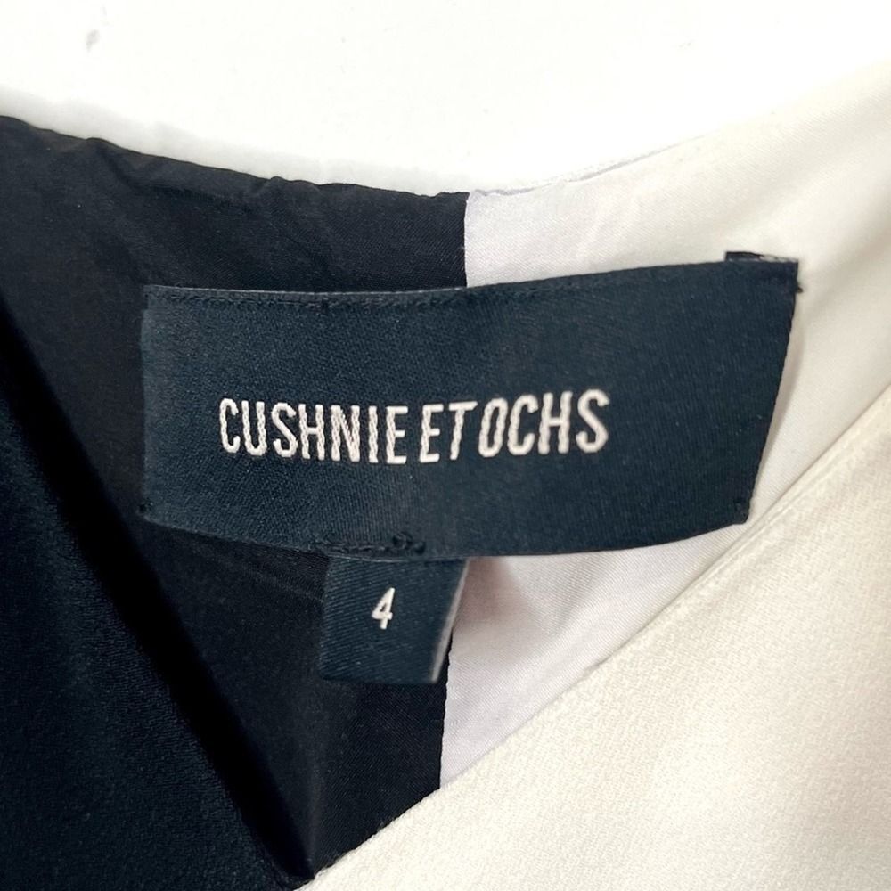 Cushnie Et Ochs Colorblock Jumpsuit Wide Leg Sleeveless White/Black Size 4 - Picture 11 of 14